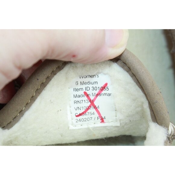 LL Bean Mountain Slippers Moccasin Dark Cement Size 6 M - Picture 9 of 9
